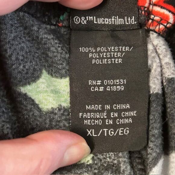 Star Wars Christmas Themed Sleepwear Soft Fleece Pajama Pants size XL - Picture 5 of 6